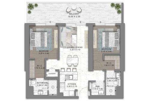 2BR - 2