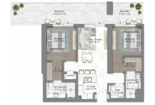2BR - 2