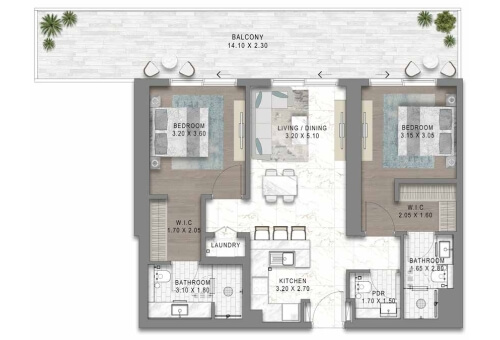 2BR - 2