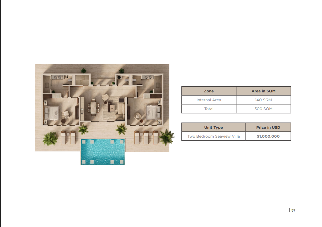 2 BR Seaview Villa