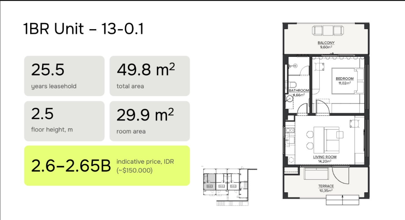1 BR Unit