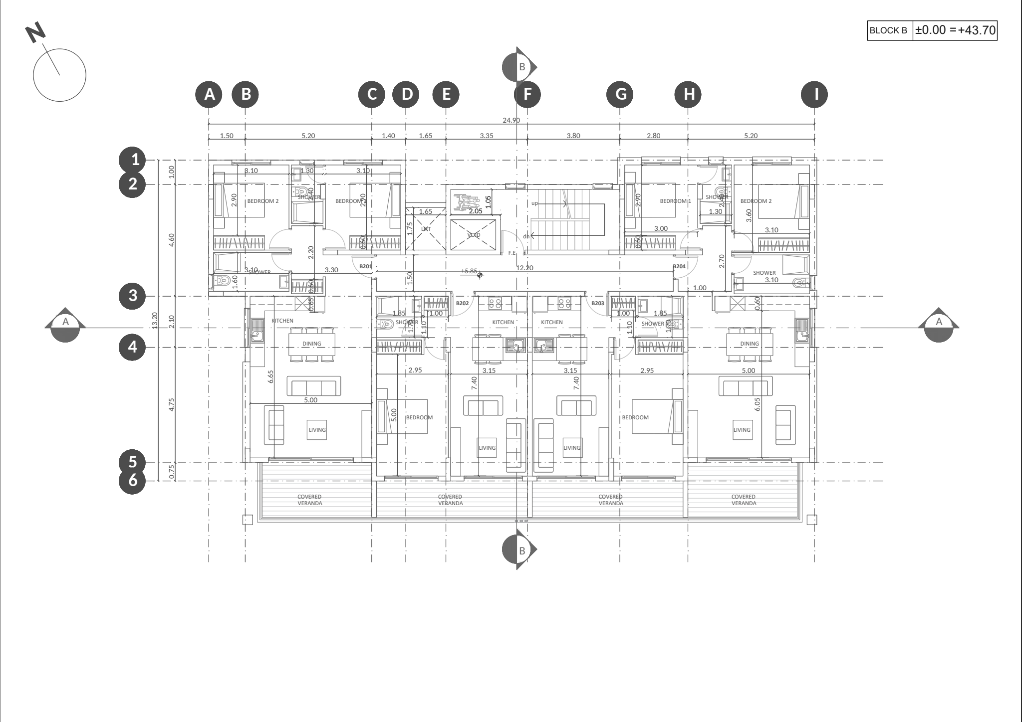 B201 — 2 bedrooms