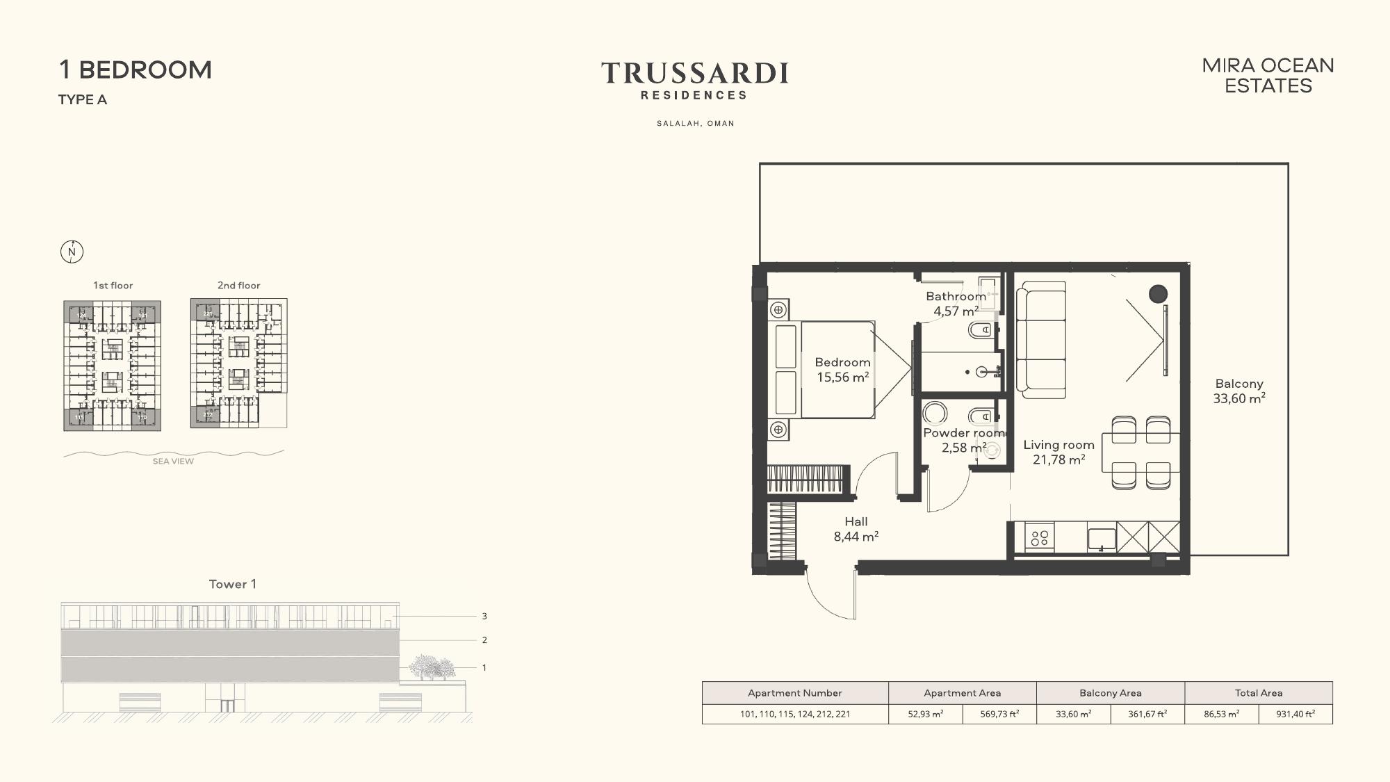 Trussardi — 1 bedroom A